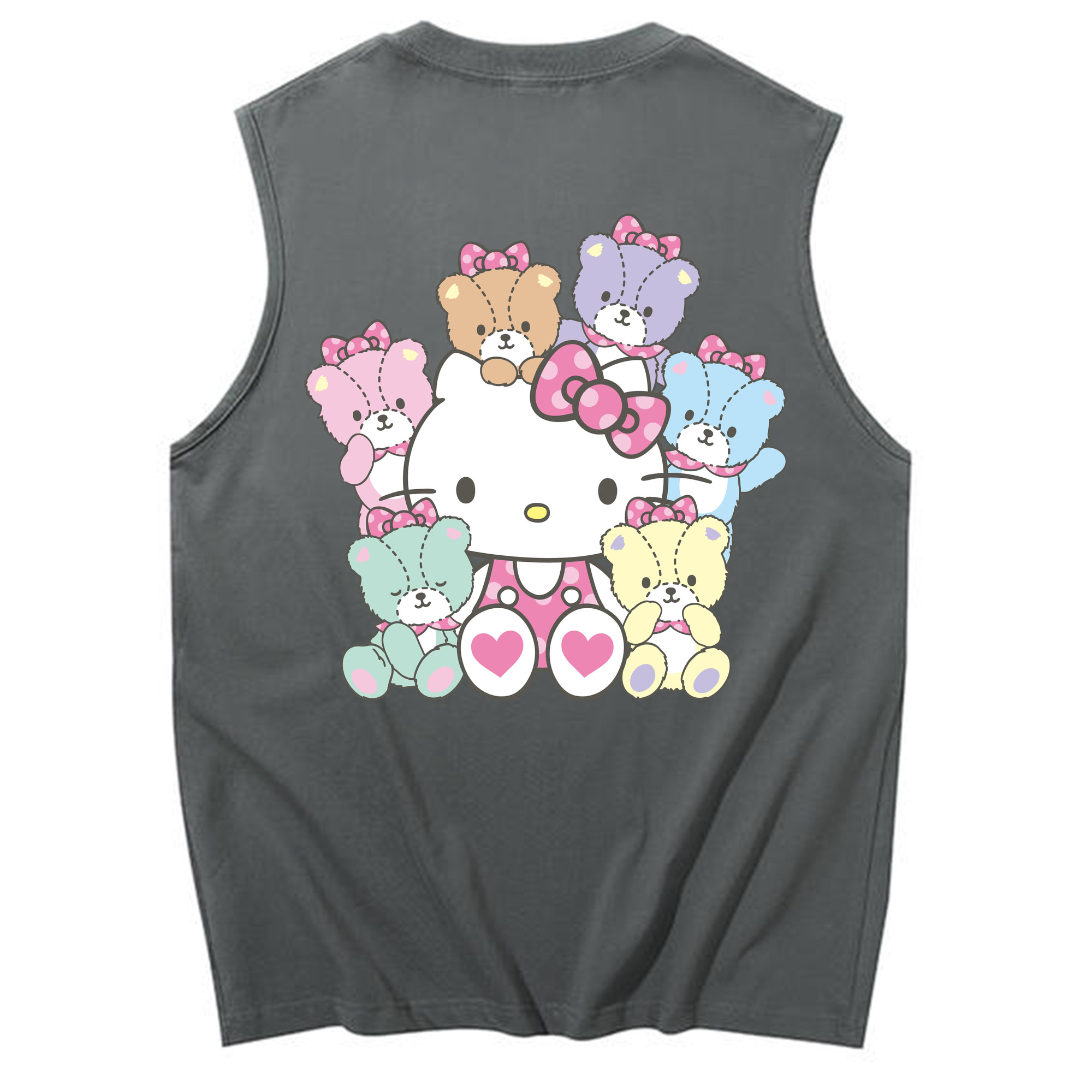 （画像用） Hello Kitty ハローキティ コットン100％タンクトップ（背面プリント）